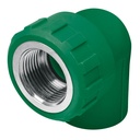 Codo 90° PPR, 1/2', rosca hembra con inserto metálico, FOSET CV-501