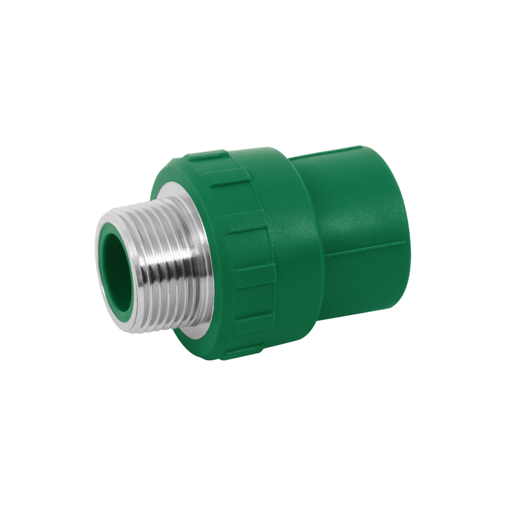 Adaptador PPR 1' macho con inserto metálico, FOSET CV-613