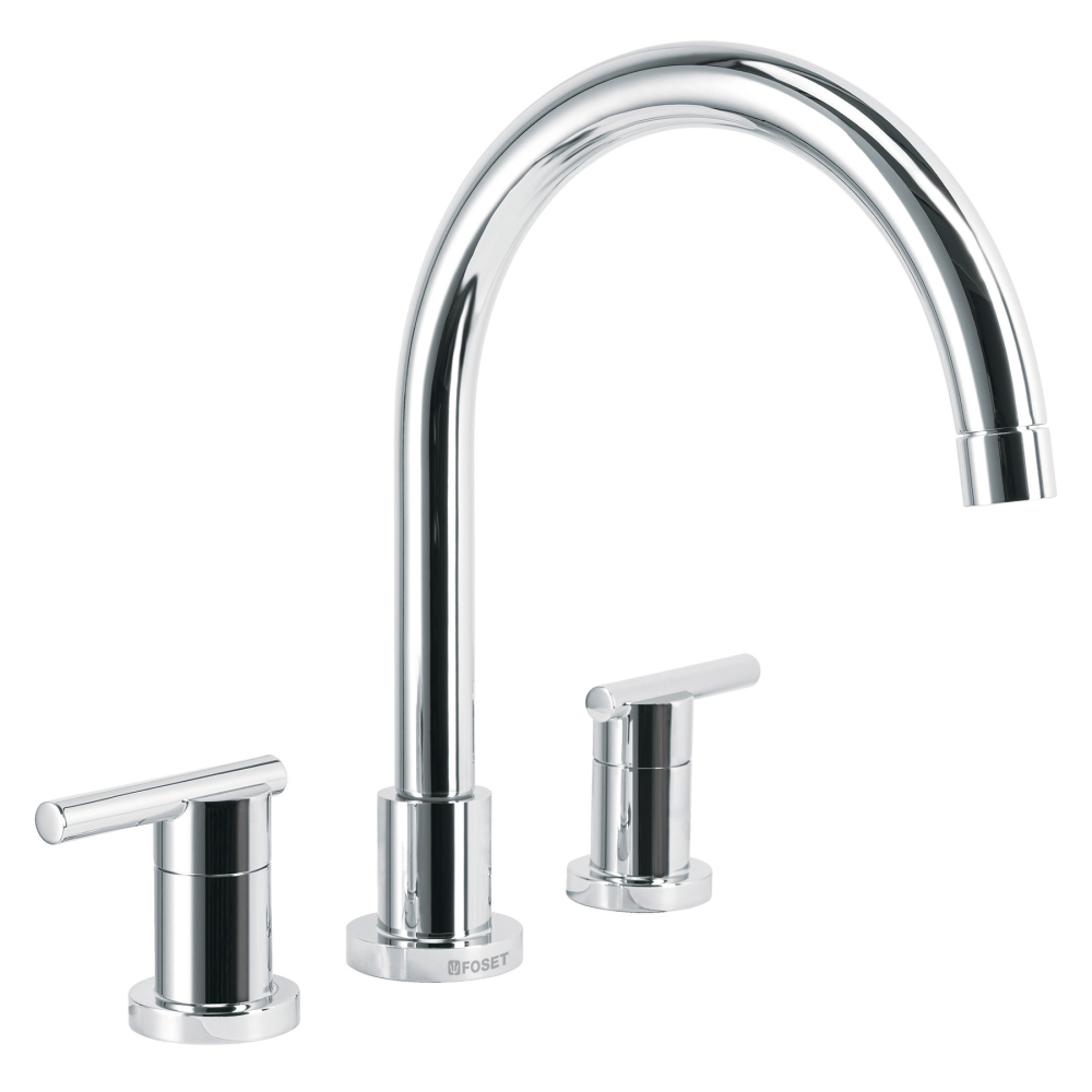 Mezcladora cromo cuello alto para fregadero, FOSET ELEMENT ELF-81