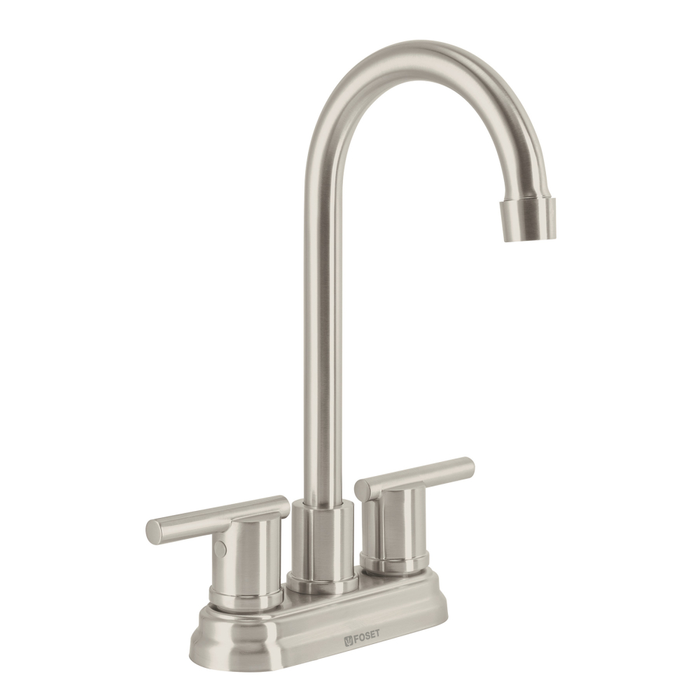 Mezcladora satín 4' para lavabo cuello tipo bar, ELEMENT ELM-43N