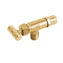Válvula horizontal de latón 1/8' para gas LP, con maneral VGH-555
