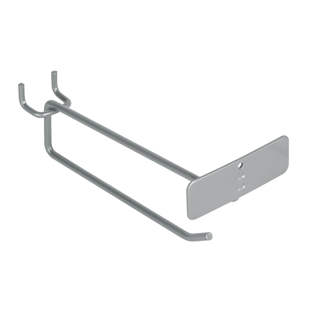 Gancho recto 6' con portaetiqueta para perfocel y ranurado GA-6X