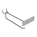 Gancho recto 6' con portaetiqueta para perfocel y ranurado GA-6X