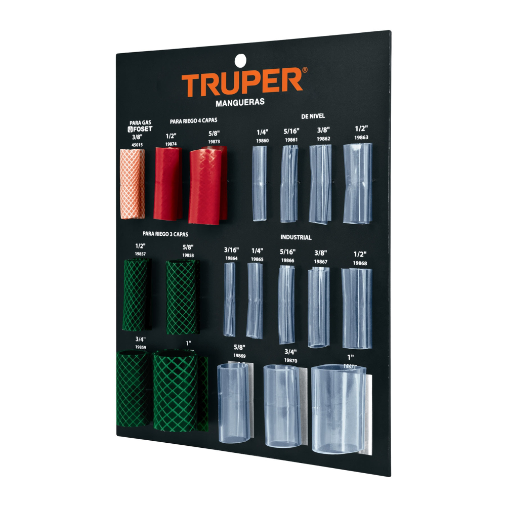 Exhibidor Truper de mangueras para jardín, nivel y gas EXT-MAN