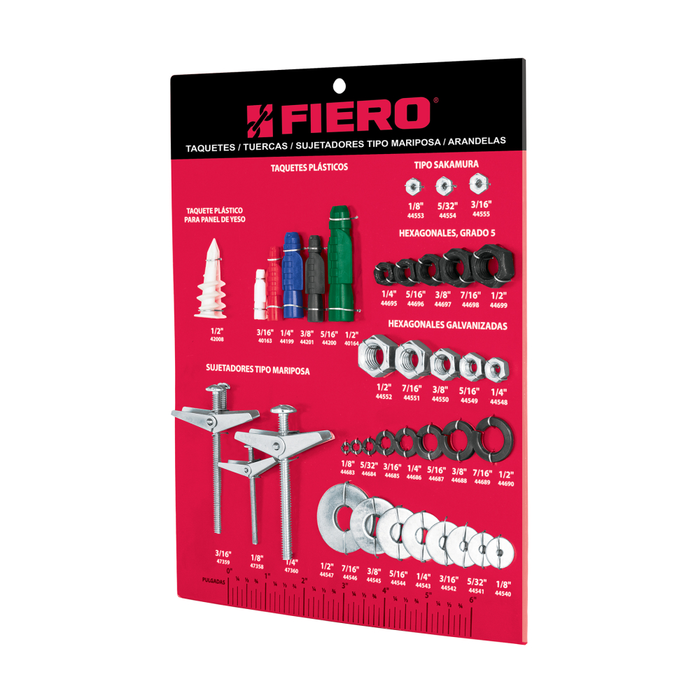 Exhibidor FIERO de taquetes, tuercas y arandelas EXF-TA-2