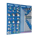 Exhibidor con conexiones de acero galvanizado, FOSET EX-CG-FOS