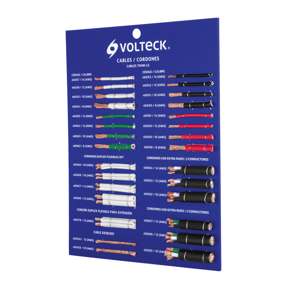 Exhibidor VOLTECK de cables y cordones EXVK-CAB