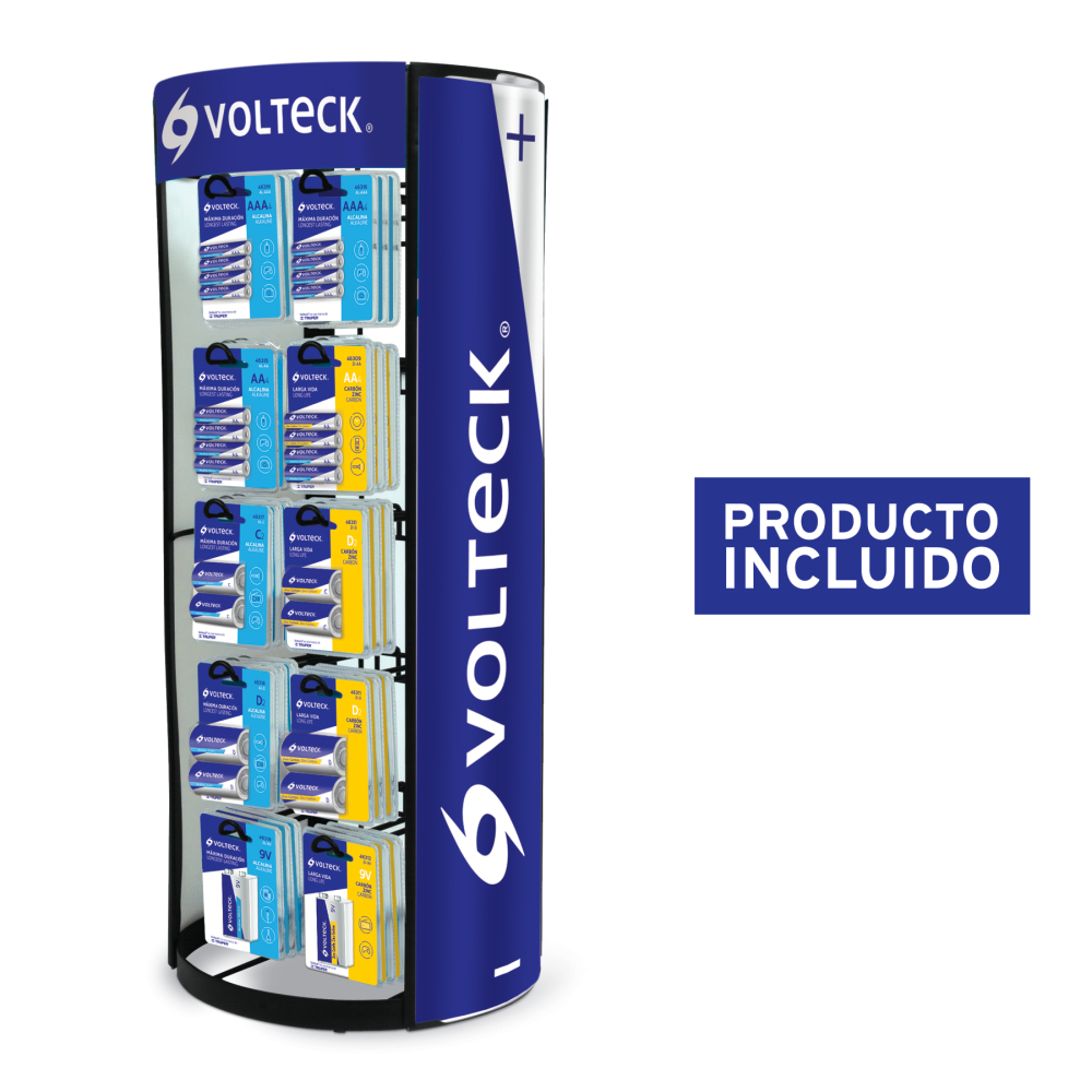 Exhibidor despachador de pilas, VOLTECK EX-DES-PIL1