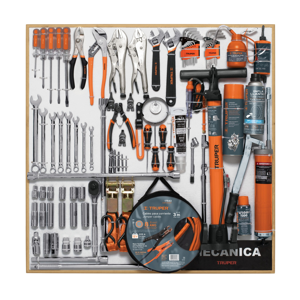 Exhibidor de Mecánica, 80x80 cm, 1 tablero EX80-MEC-1T