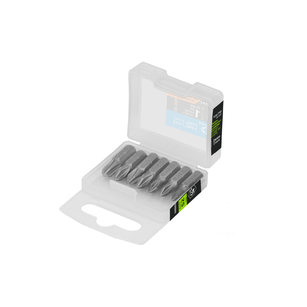 Estuche con 7 puntas de cruz combinadas largo 1', Expert PUN-7PH1