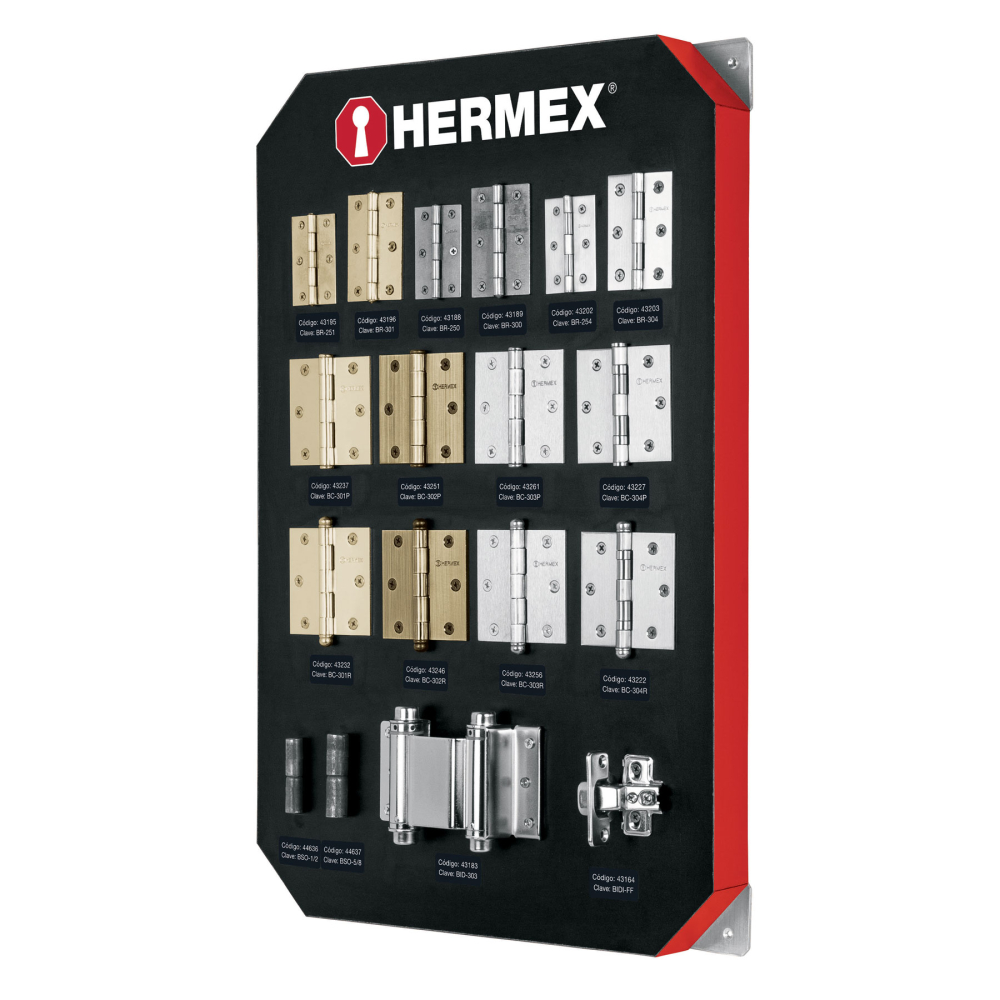 Exhibidor con bisagras, HERMEX EX-HE-BI