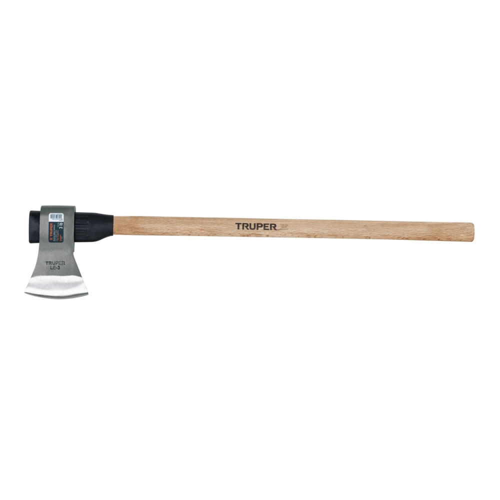 Hacha labor entera 3 lb, mango de madera 36', TRUPER LE-3MM