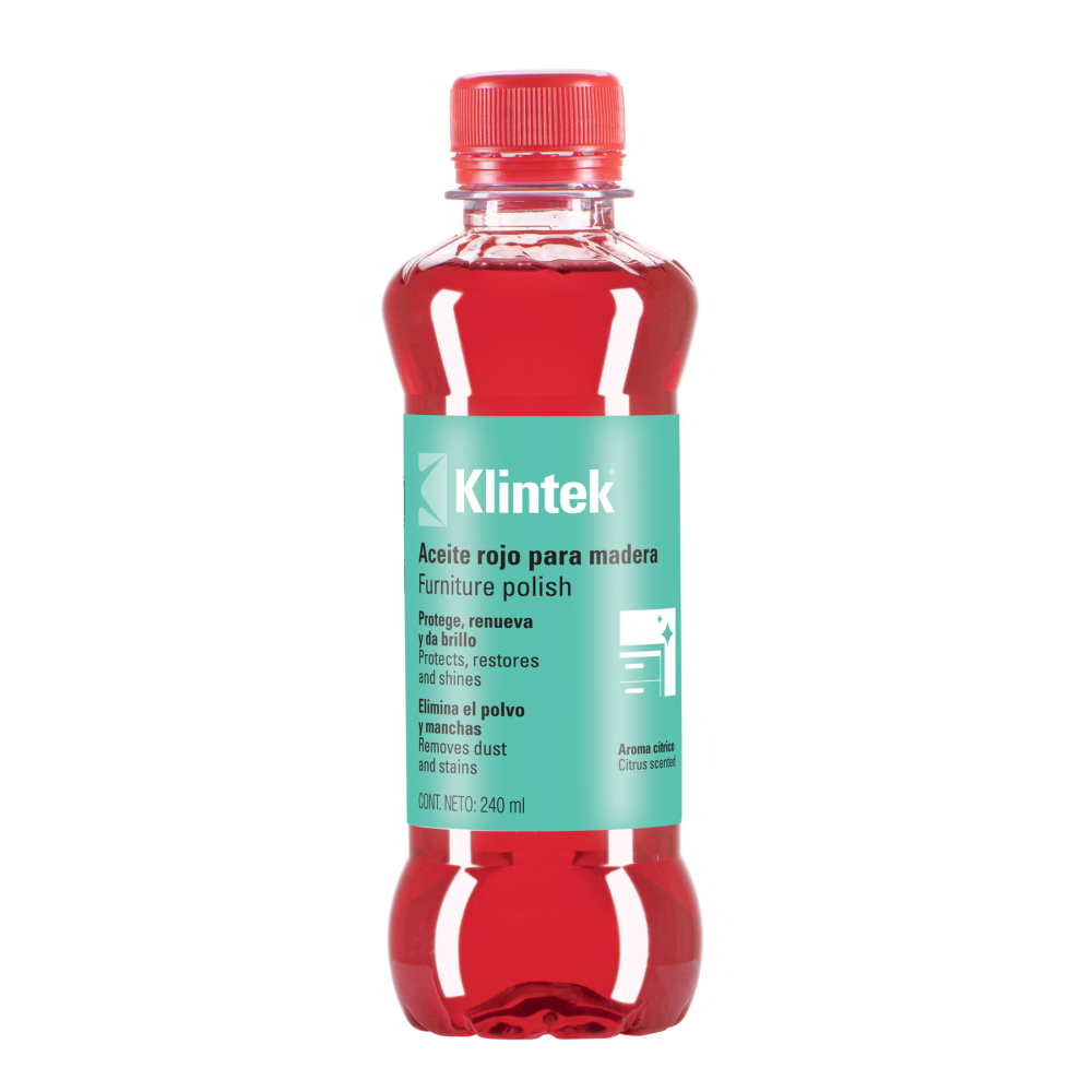 Aceite rojo para muebles, 240 ml, KLINTEK AMU-24