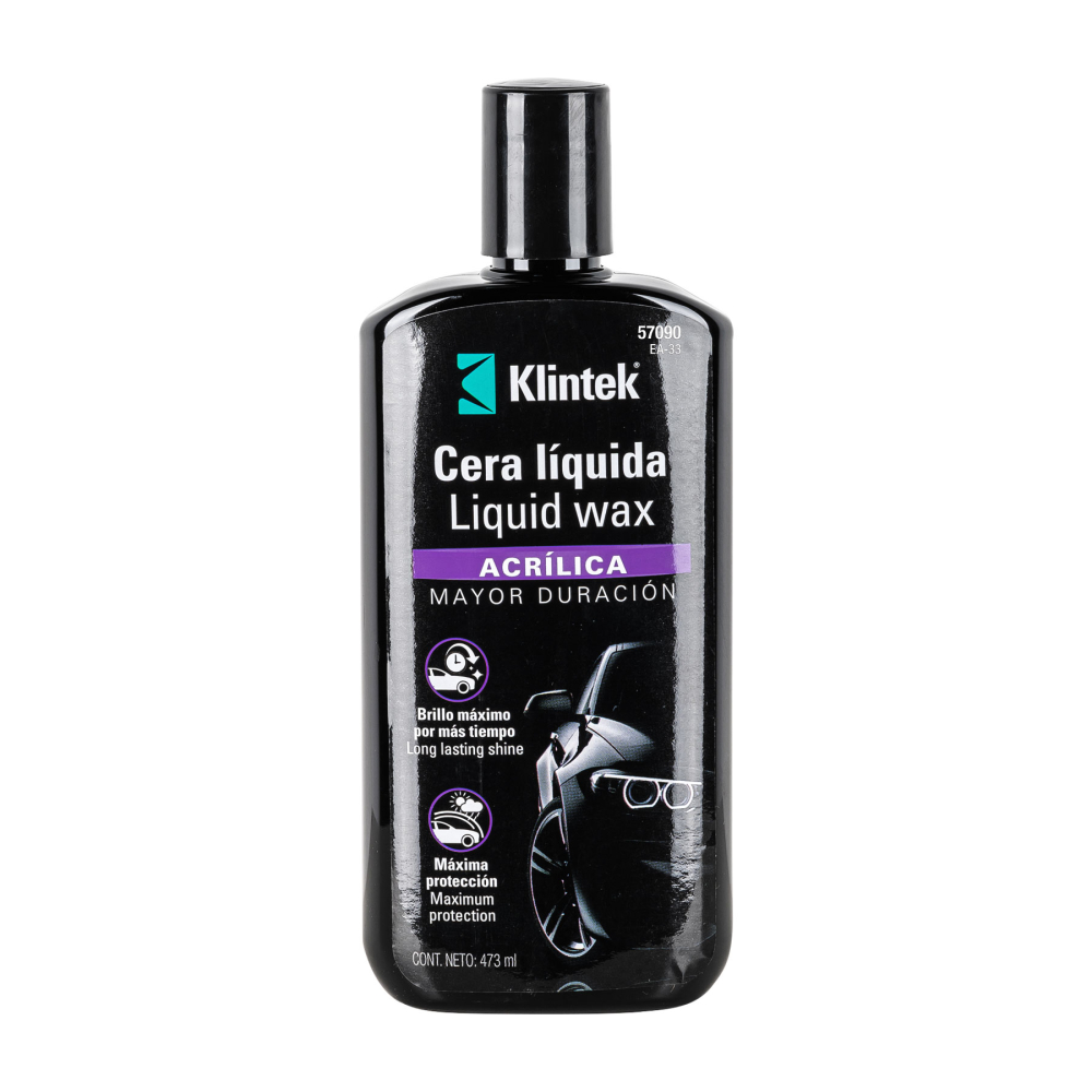Cera líquida acrílica para auto, 473 ml, KLINTEK EA-33