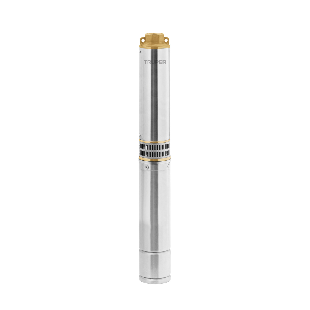 Bomba sumergible tipo bala 4', 1HP,uso agrícola, 220V,TRUPER BOS-1LM-2