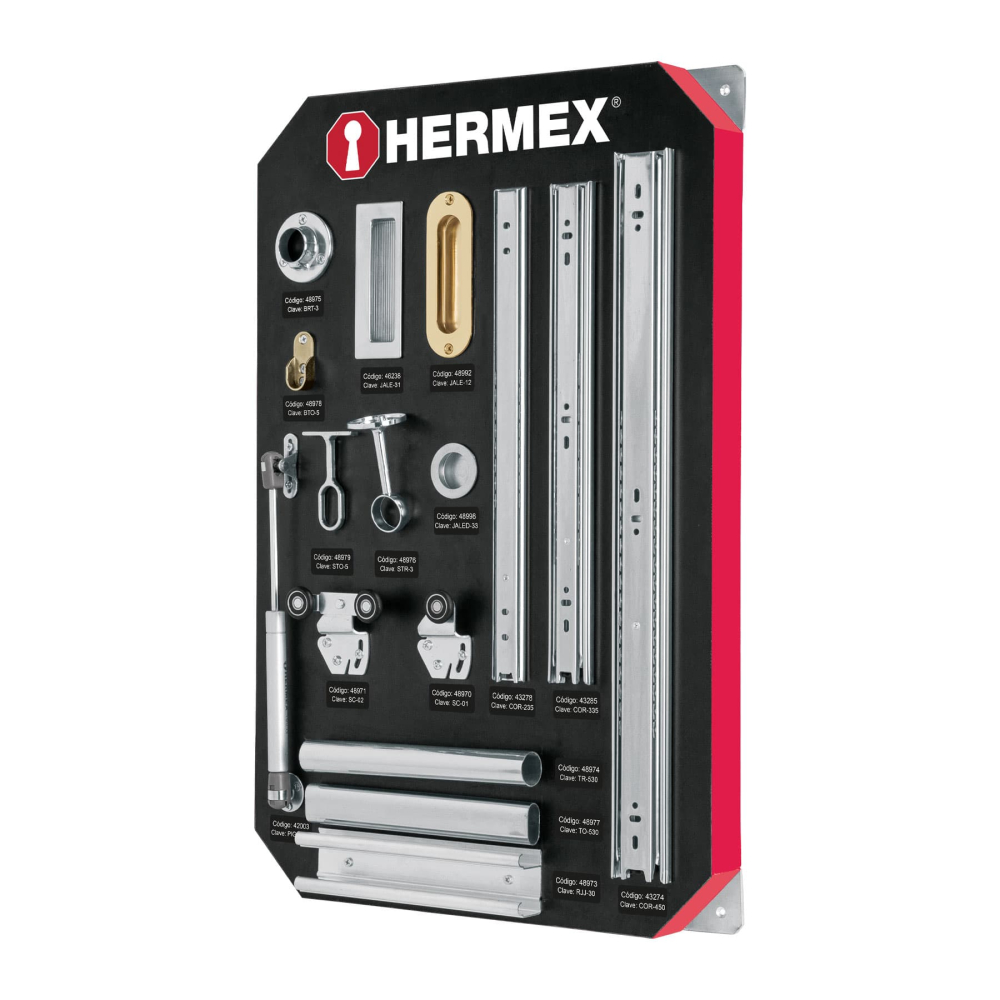 Exhibidor HERMEX de accesorios para closet EX-HE-CLO