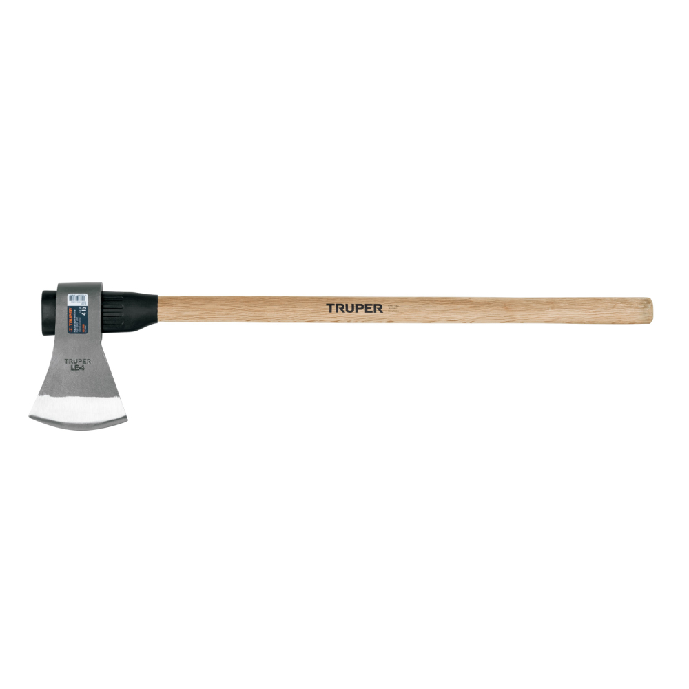 Hacha labor entera 4 lb, mango de madera 36', TRUPER LE-4MM