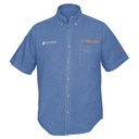 Camisa de mezclilla manga corta para hombre, CH, TRUPER CAM-MEZ-CS
