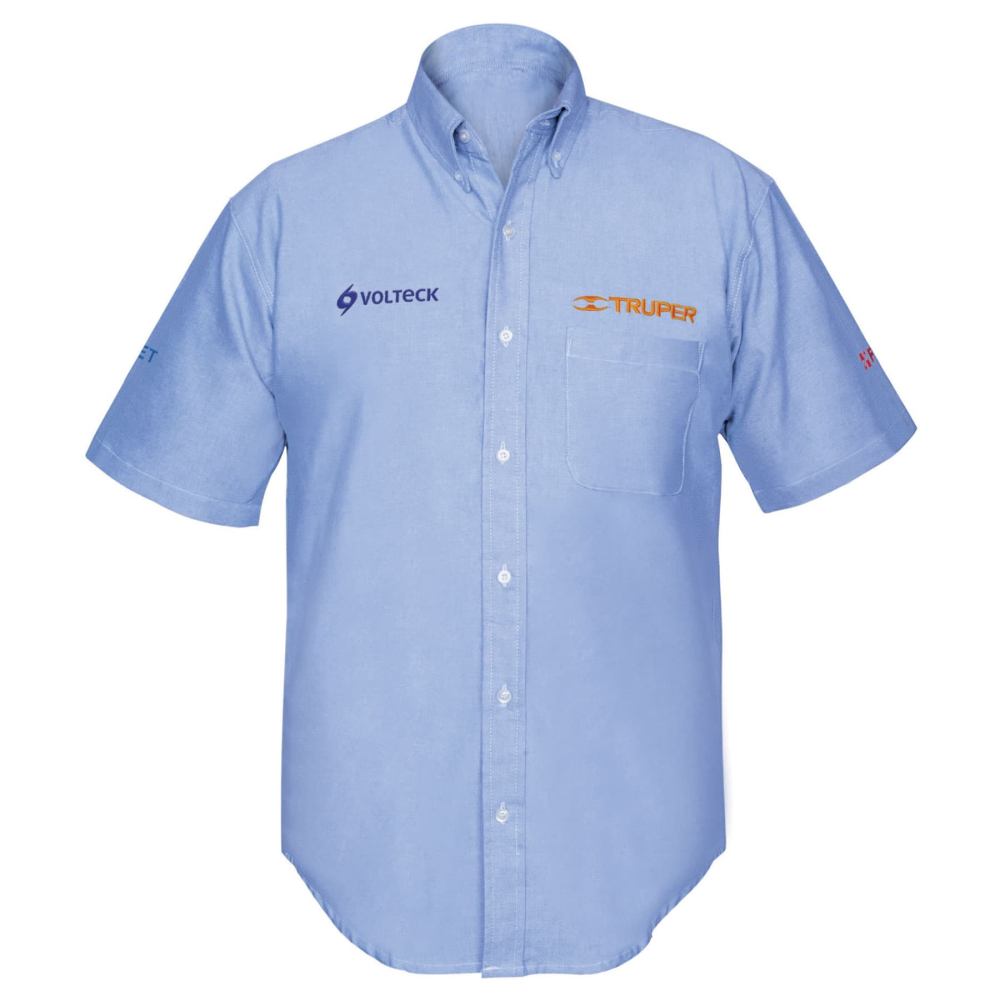 Camisa manga corta para hombre, azul, M, TRUPER CAM-AZ-CM