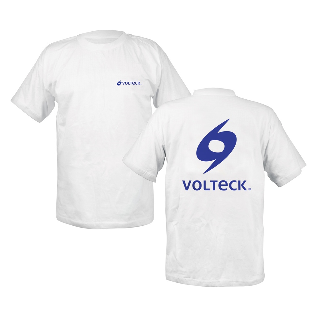 Playera cuello redondo para hombre, blanca, G, VOLTECK CAM-VOL-40