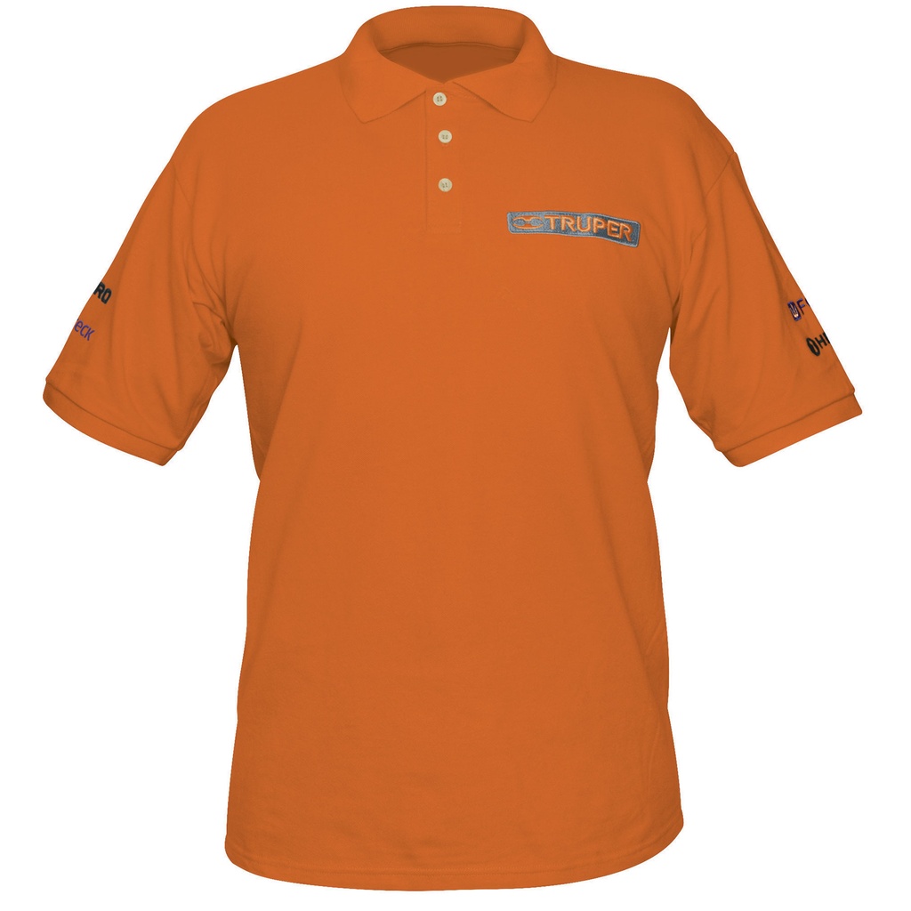 Playera polo para hombre, naranja, EEG, Truper POL-NC-XXG