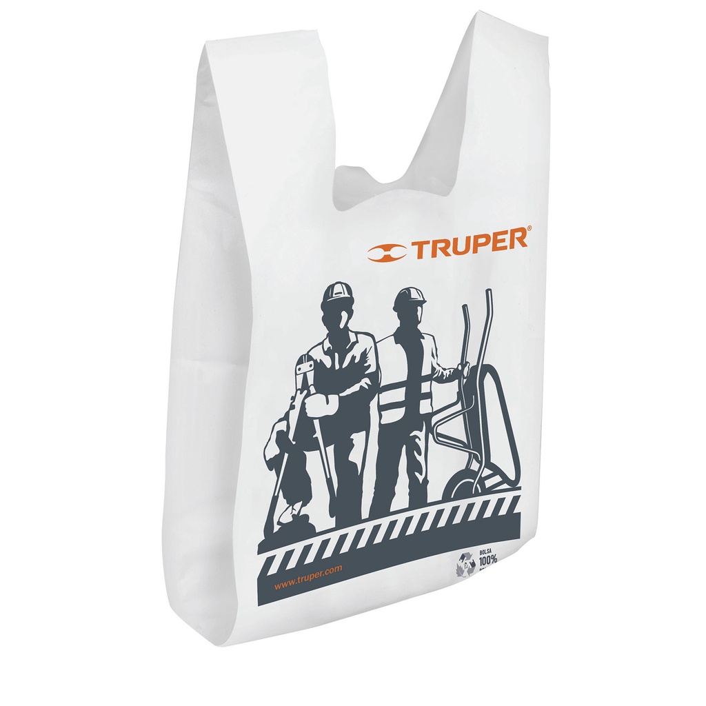 Bolsa plástica biodegradable de 20 x 40 cm, Truper BOPO-20X38