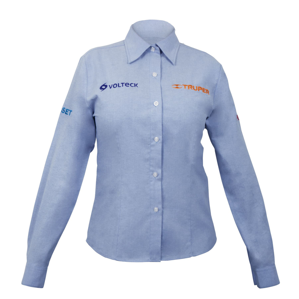 Camisa manga larga para mujer, azul, EEG, TRUPER CAM-AZ-DLXXL
