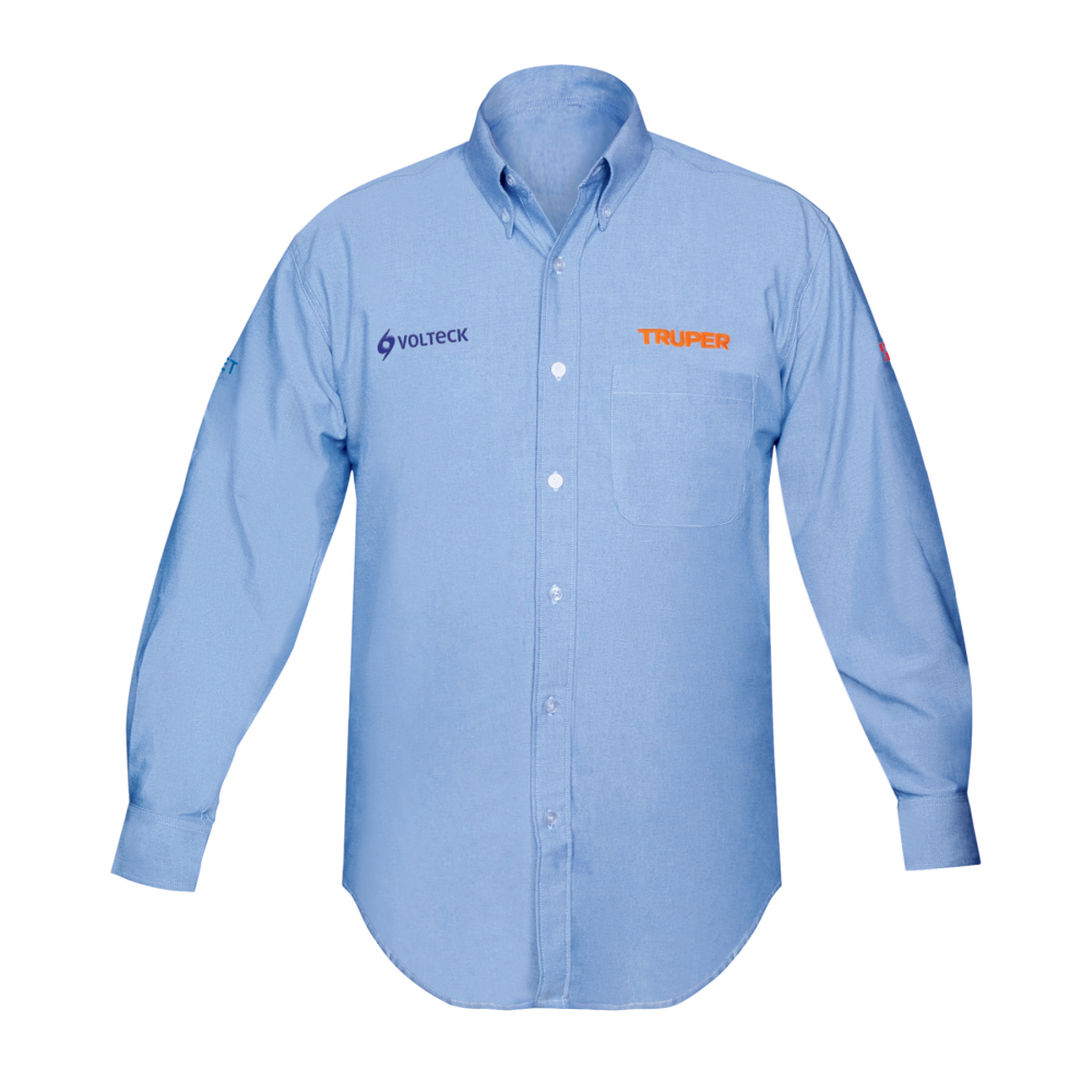 Camisa manga larga para hombre, azul, EEEG, TRUPER CAM-AZ-LXXXL