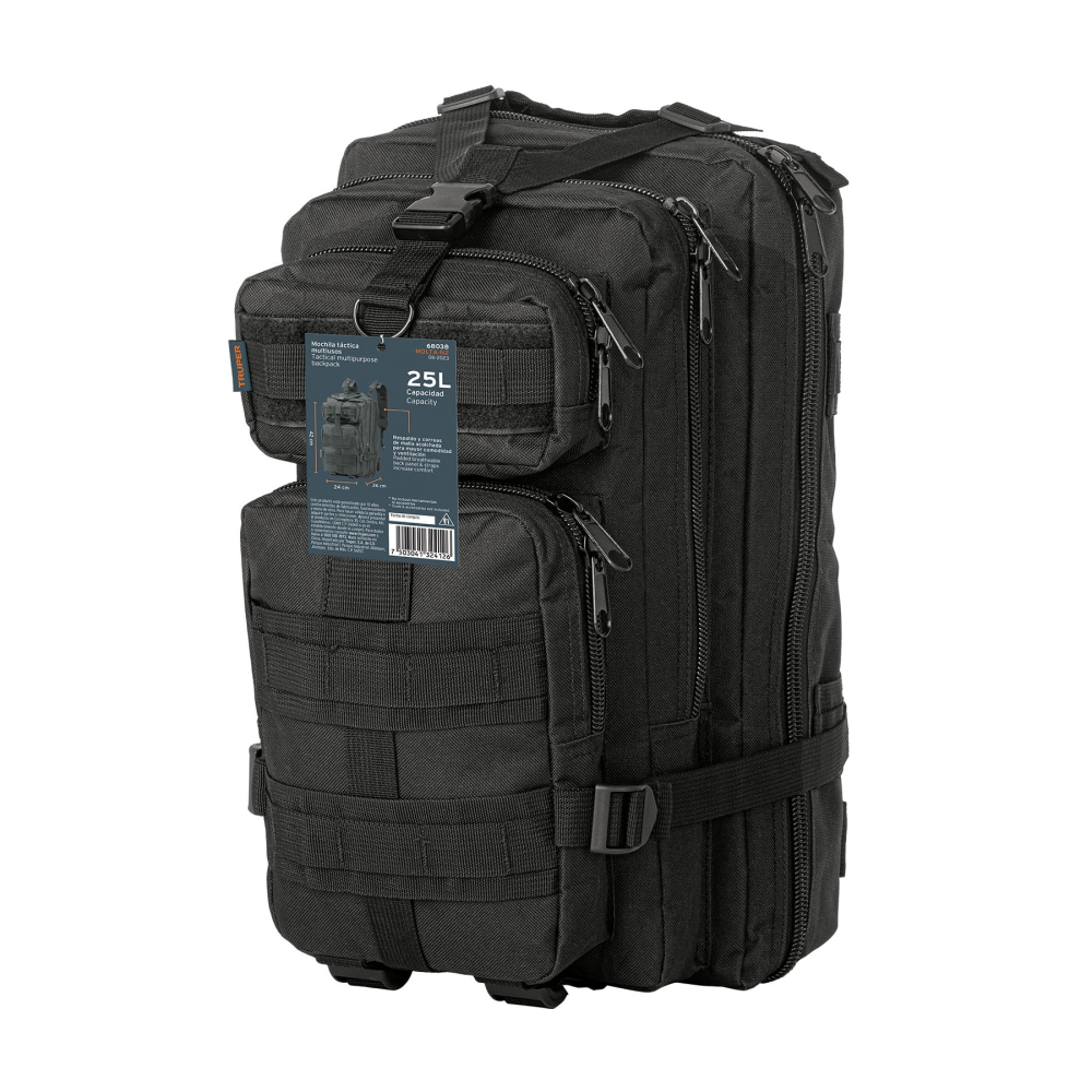 Mochila táctica negra, TRUPER MOLTA-N2