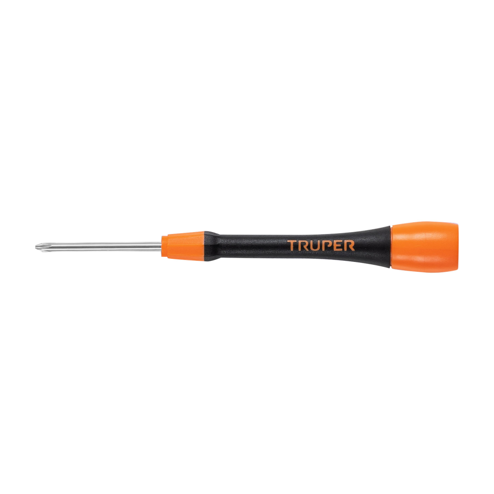 Desarmador de precisión de cruz PH1 mango ergonómico, TRUPER JOY-C1