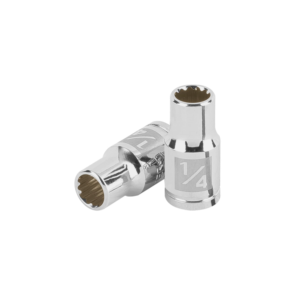 Dado de 1/4', 12 puntas, cuadro 1/4', TRUPER D-1408-B