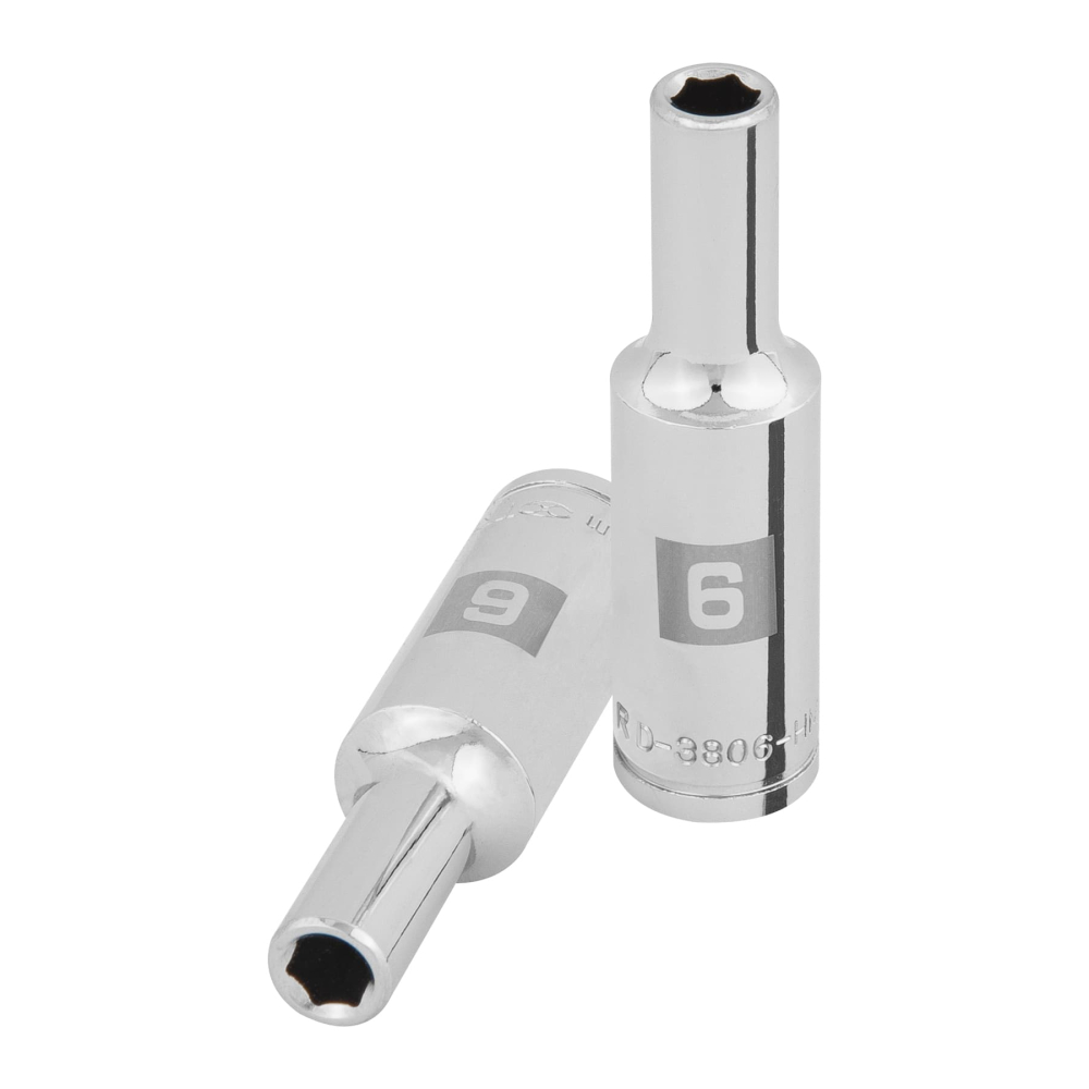 Dado largo de 6 mm, 6 puntas, cuadro 3/8', TRUPER D-3806-HM-L