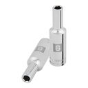 Dado largo de 6 mm, 6 puntas, cuadro 3/8', TRUPER D-3806-HM-L