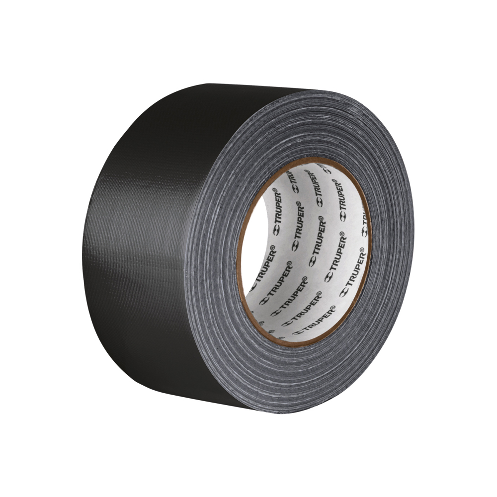 Cinta negra para ducto 30m x 48mm, espesor 0.19mm, TRUPER CDU-30XN