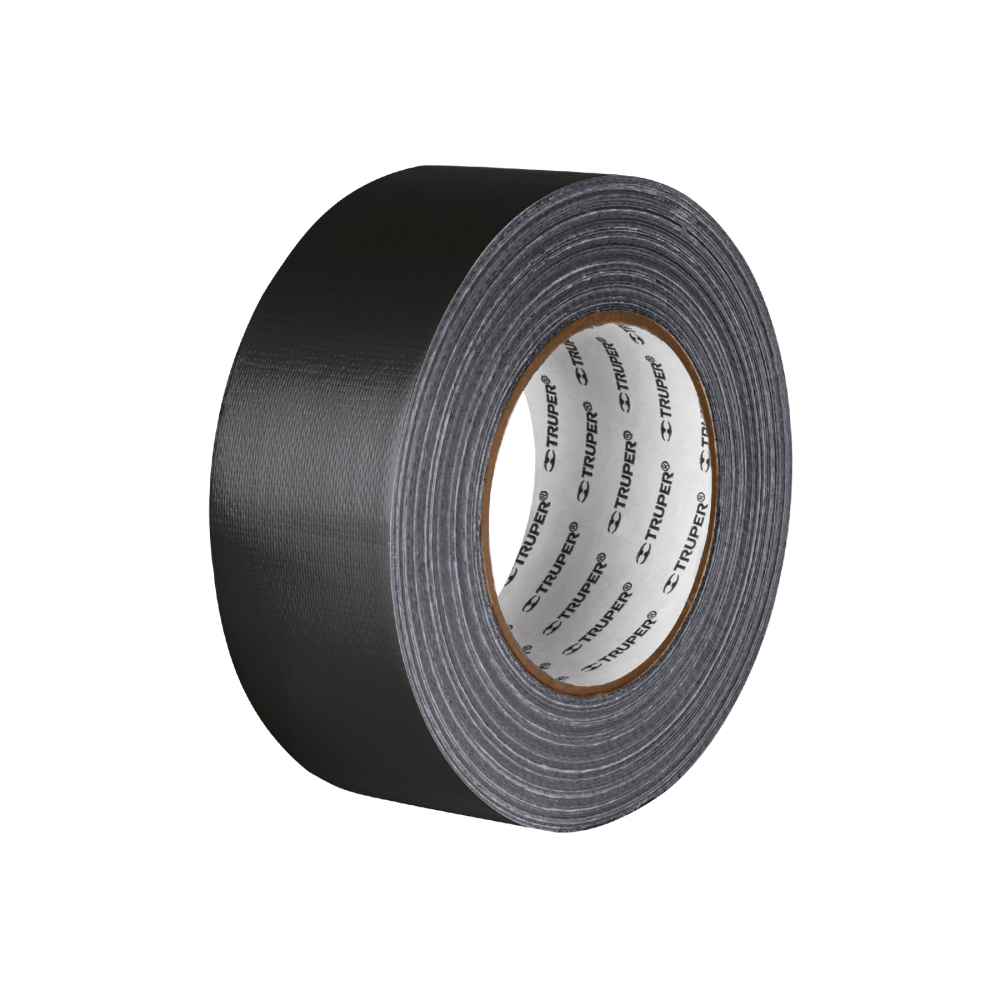 Cinta negra para ducto 50m x 48mm, espesor 0.19mm, TRUPER CDU-50XN