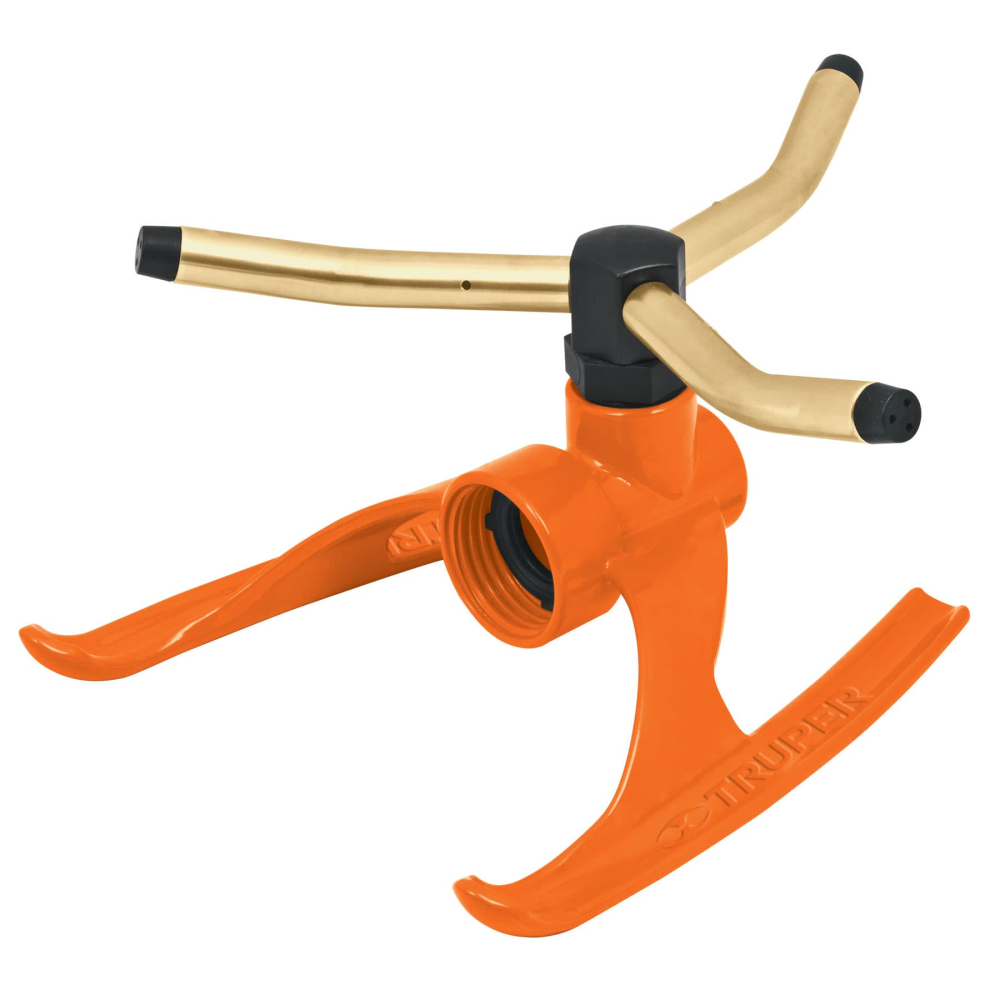 Aspersor b/metálica giratorio 3 brazos de latón, TRUPER REG-3X-2