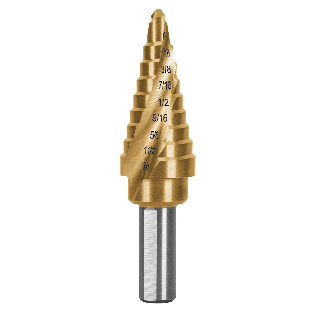 Broca escalonada titanio 9 escalones 1/4' a 3/4', EXPERT BES-9X