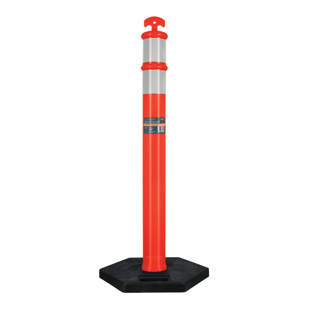 Poste delimitador de 115 cm de alto con base y reflejante POS-115