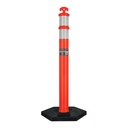 Poste delimitador de 115 cm de alto con base y reflejante POS-115