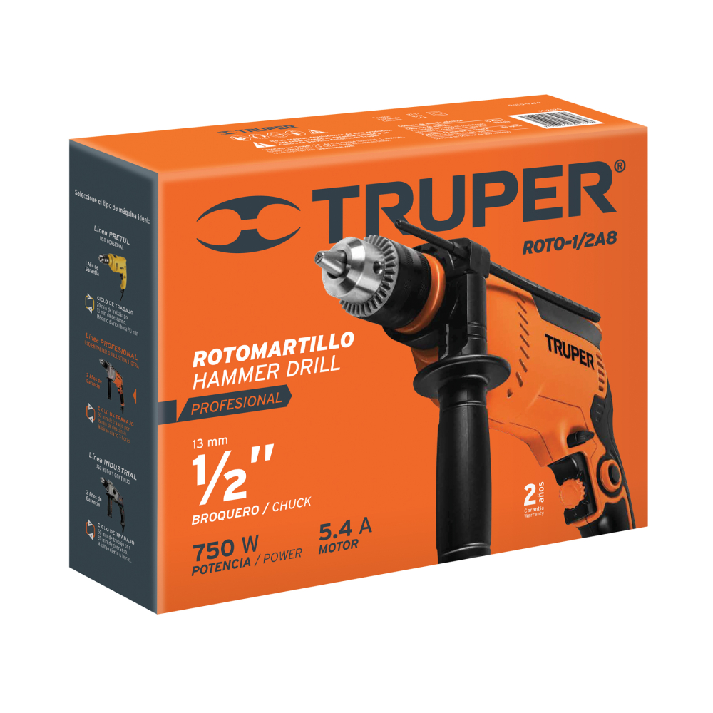 Caja de empaque de repuesto para ROTO-1/2A8, TRUPER CJ-ROTO-1/2A8