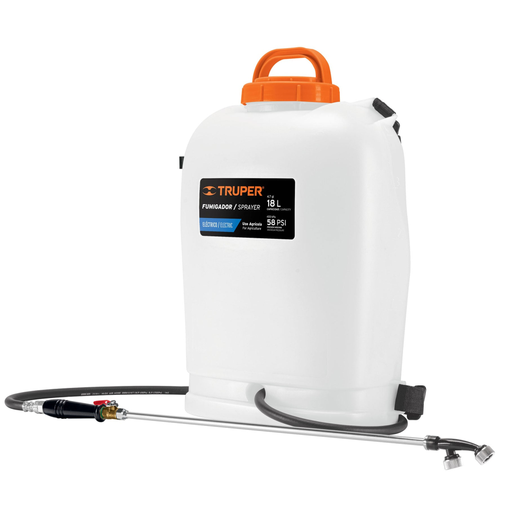 Fumigador de mochila 18L, con batería ion litio 12 V, TRUPER FUB-18