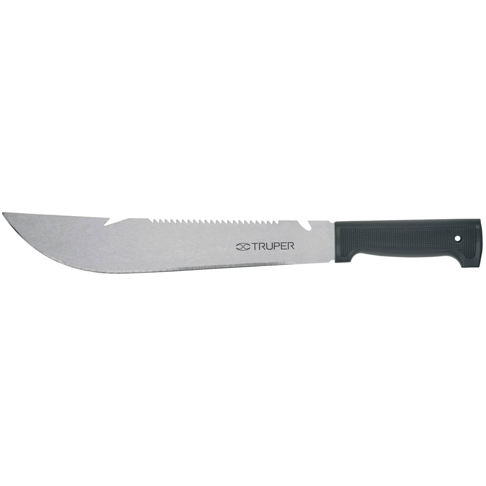 Machete rambo 12', cacha inyectada negra, TRUPER T-460-12B
