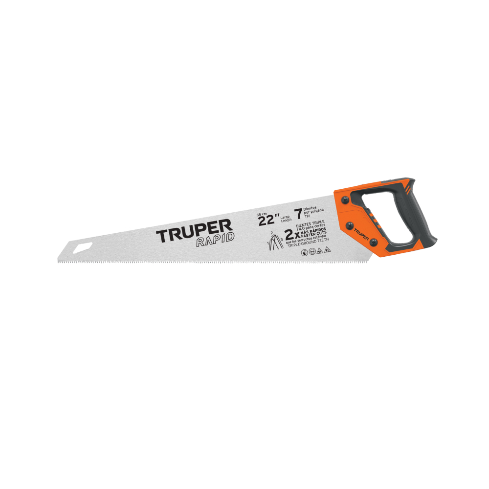 Serrucho Rapid 22', 7 DPP, mango Comfort grip, TRUPER STR-22