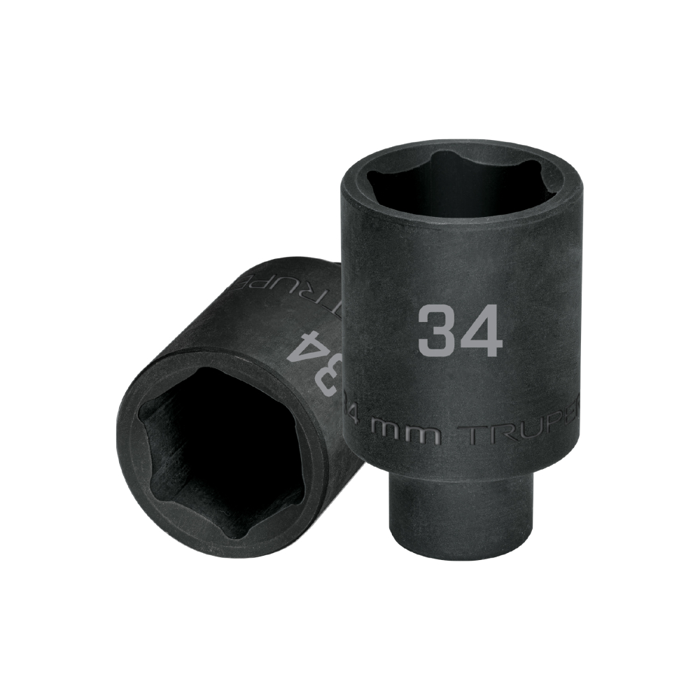Dado largo impacto de 34 mm, 6 puntas, cuadro 1/2', TRUPER D-7334-ML