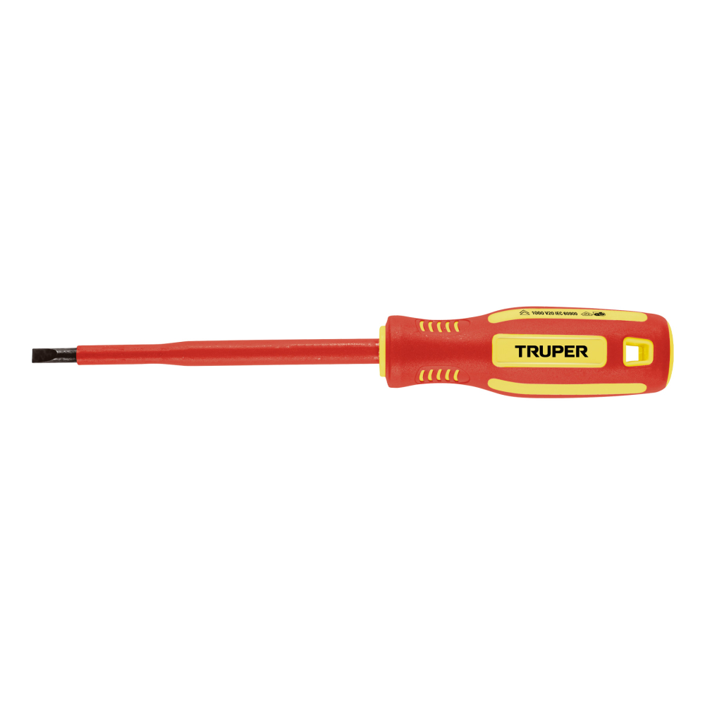 Desarmador dieléctrico plano 7/32' x 5', TRUPER DR-7/32X5D