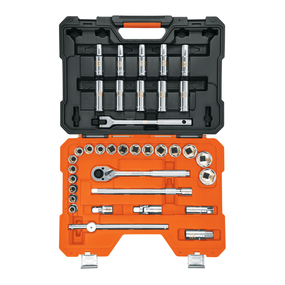 Juego de 36 herramientas cuadro 1/2' mm para mecánico JD-1/2X36M