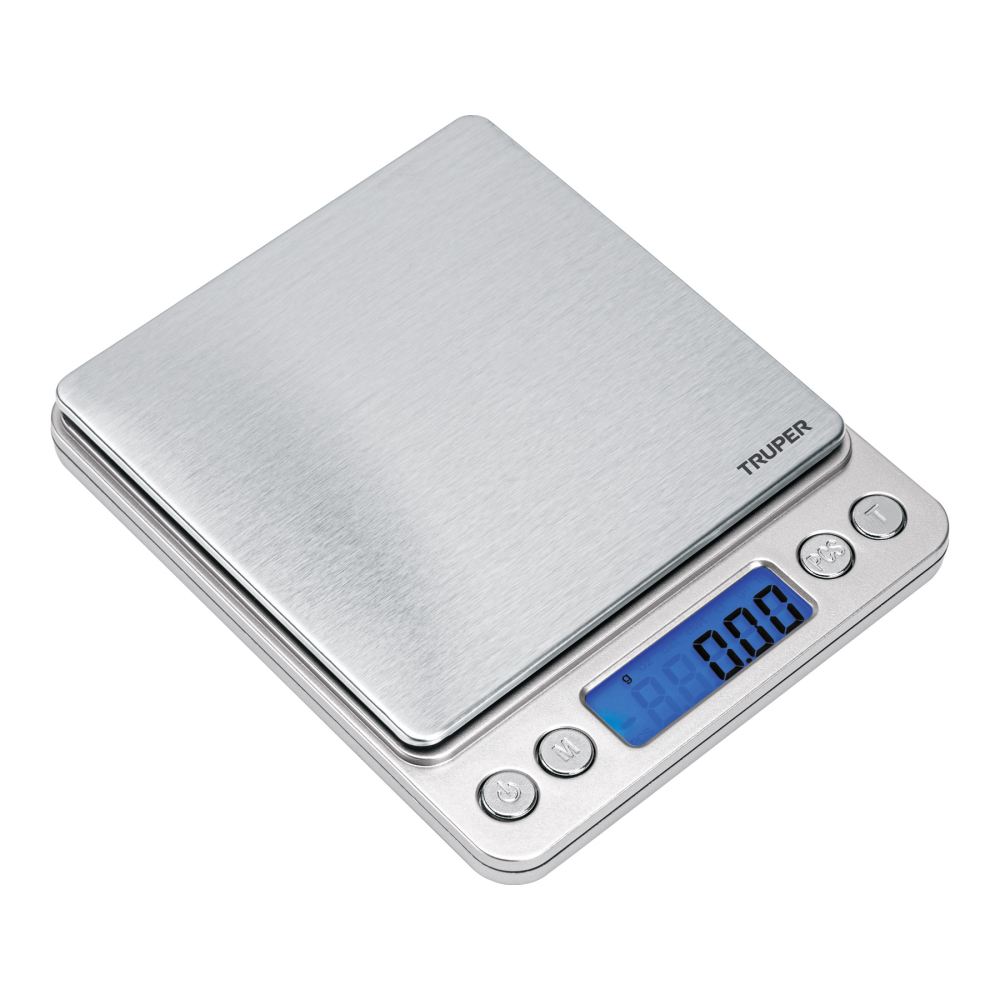 Báscula electrónica de precisión, de bolsillo, 500 g, TRUPER BASE-05B
