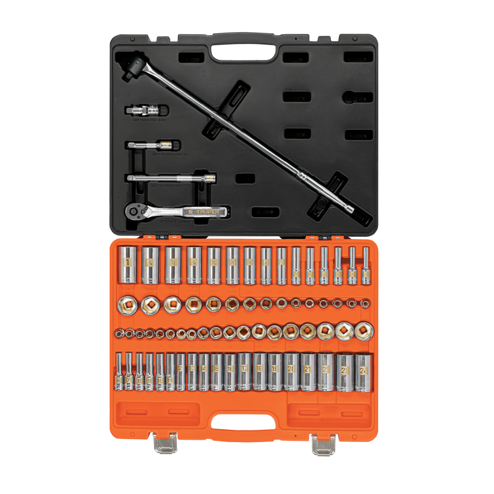 Juego de 73 herramientas cuadro 3/8' std y mm para mecánico JD-3/8X73MP