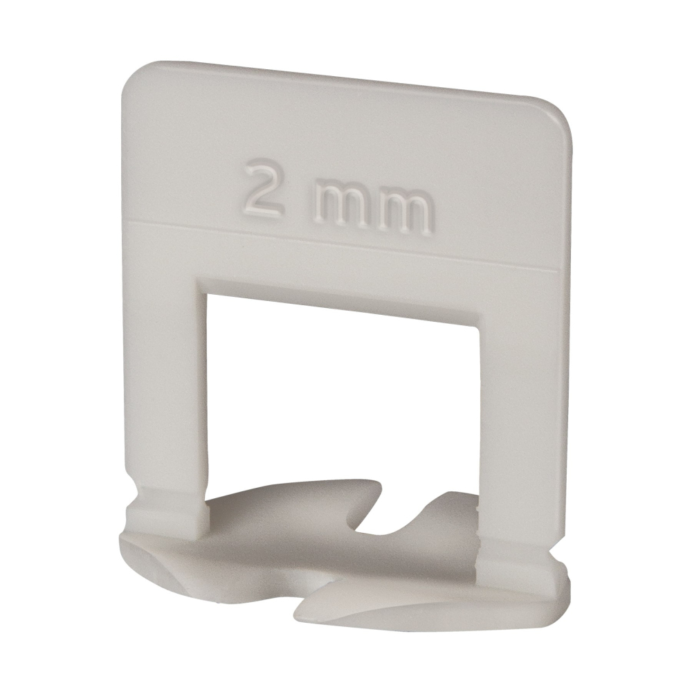 Bolsa c/100 anclas curvas de 2mm para nivelación de azulejos SN-CL20C