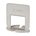 Bolsa c/100 anclas curvas de 2mm para nivelación de azulejos SN-CL20C